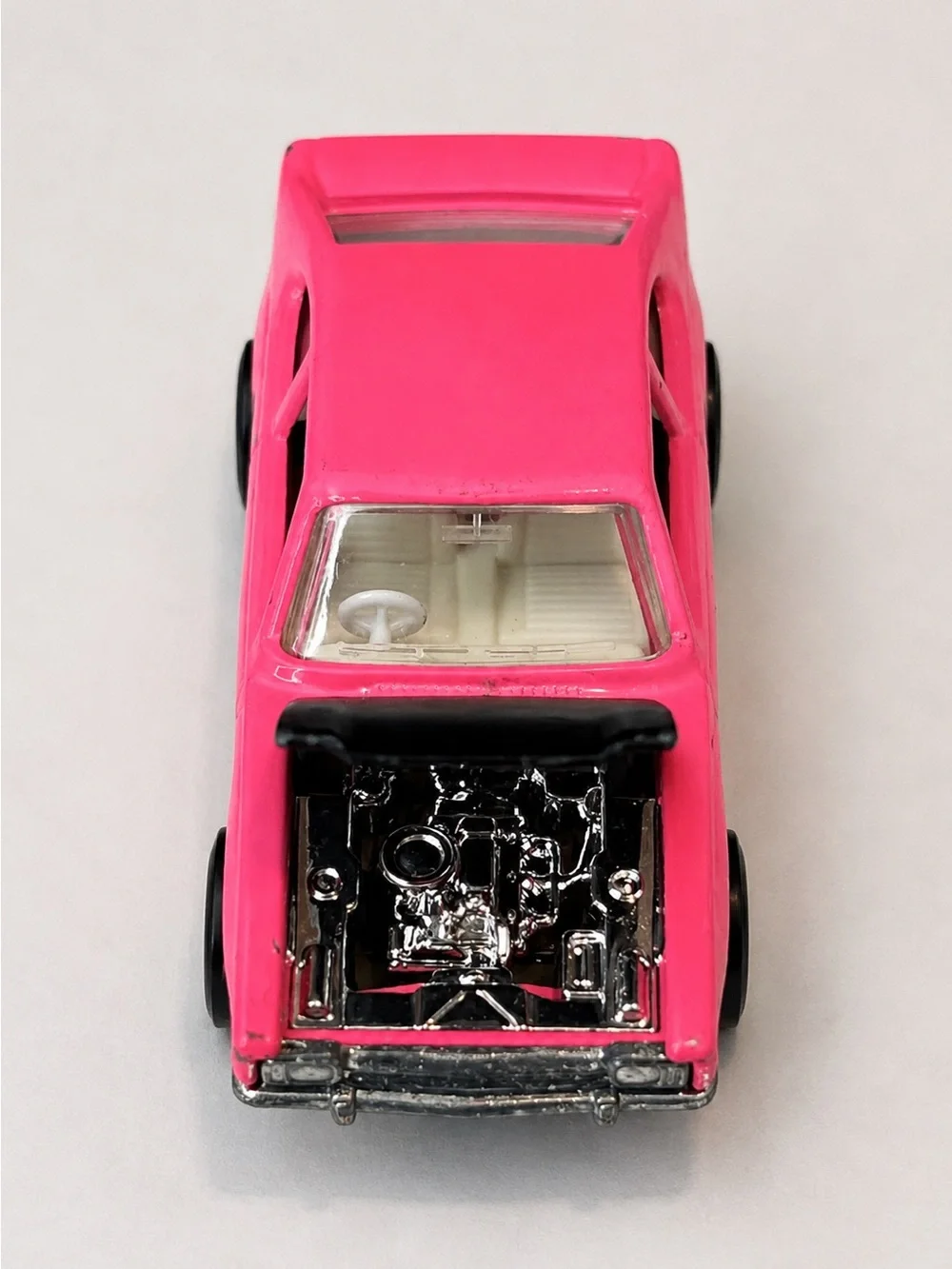 Vintage Matchbox Superfast 1970 No. 54 Ford Capri Pink Black Hood Lesney